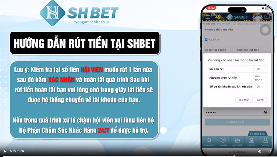 Hướng dẫn rút tiền từ SHBET an toàn và nhanh chóng
